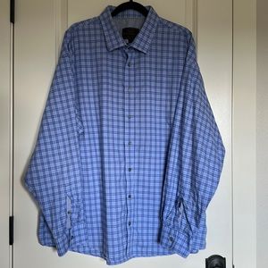 JoS. A Banks Reserve Long Sleeve XXXL Dress Shirt - Blue & Green
